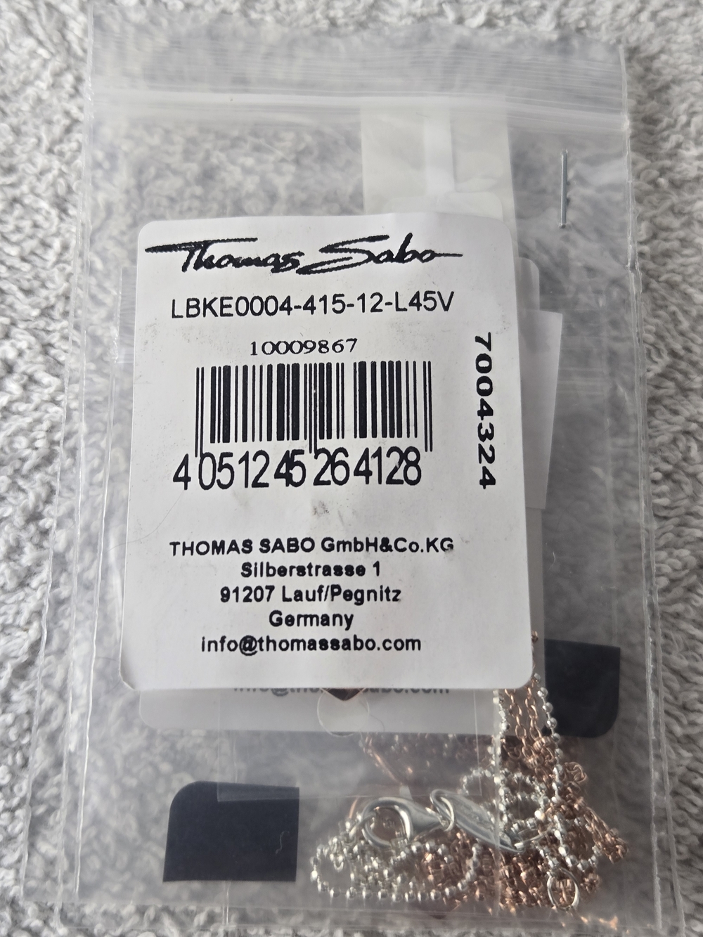 Thomas Sabo Double Strand Heart Necklace - Ag 925 Silver & Rose Gold - Picture 5 of 6